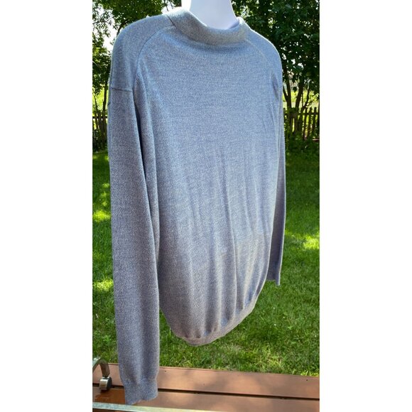 Mens XL Blue Merino Wool Long Sleeve Polo Sweater Jos. A. Bank Signature Collect - Picture 4 of 7